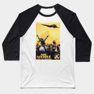 AIR AFRIQUE Airline Line of Bamako Africa Vintage Plane Travel Baseball T-Shirt